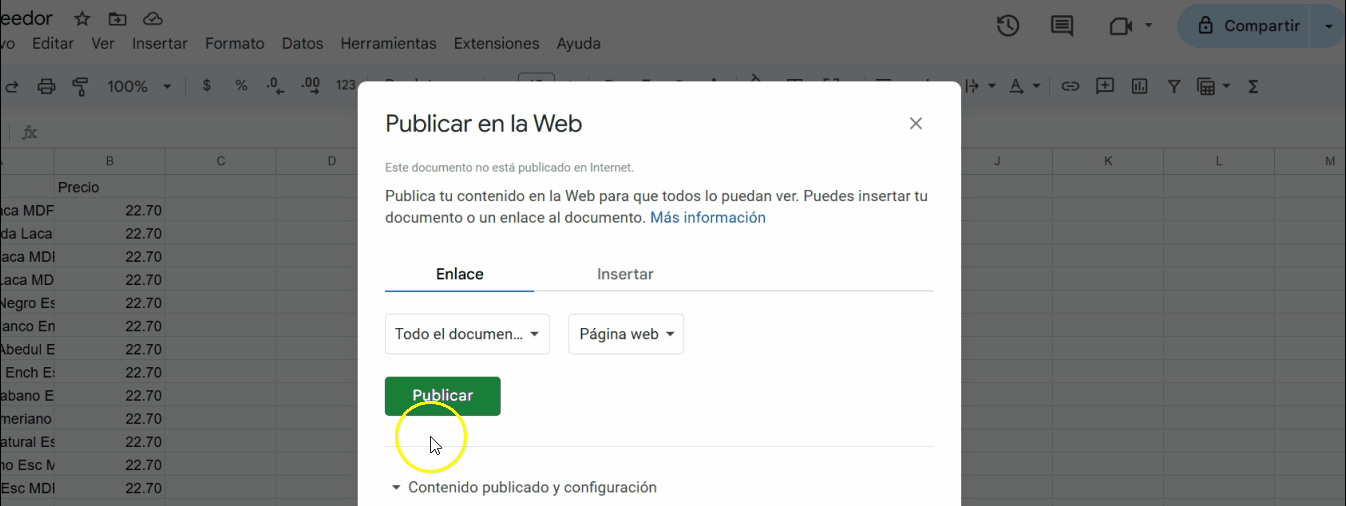 Crear una nueva hoja